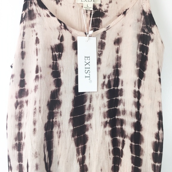 New EXIST Tank Top - Brown & Light Pink - Tie Dye - Picture 3 of 5